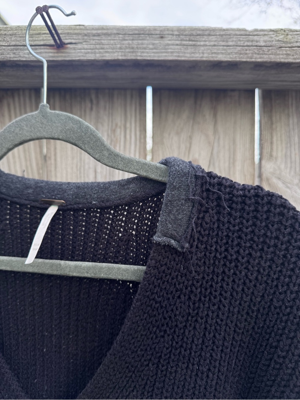Free People Take Me Over Black Oversized Sweater XS/S - Picture 5 of 12